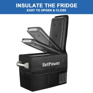 Setpower Insulated Protective Cover for AJ40 or AJ50 Portable Refrigerator Freezer, suitable for AJ40 AJ50 Both, Flexible Model