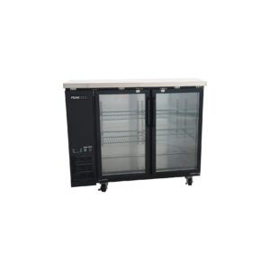 peakcold 2 glass door commercial back bar cooler; beer fridge; under counter refrigerator; 48" w