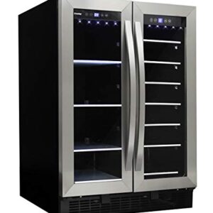 Danby DBC052A1BSS Built In Beverage Center, French Door Under Counter Beverage Cooler For Chilling Wine, Beer, Pop - In Stainless Steel - For Kitchen, Home Bar