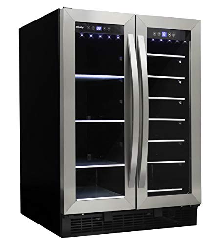 Danby DBC052A1BSS Built In Beverage Center, French Door Under Counter Beverage Cooler For Chilling Wine, Beer, Pop - In Stainless Steel - For Kitchen, Home Bar