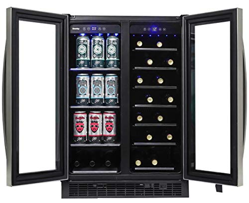 Danby DBC052A1BSS Built In Beverage Center, French Door Under Counter Beverage Cooler For Chilling Wine, Beer, Pop - In Stainless Steel - For Kitchen, Home Bar