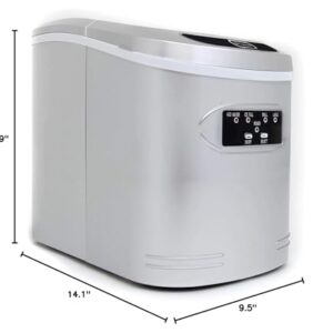 Whynter IMC-270MS Compact Ice Maker, 27-Pound, Metallic Silver