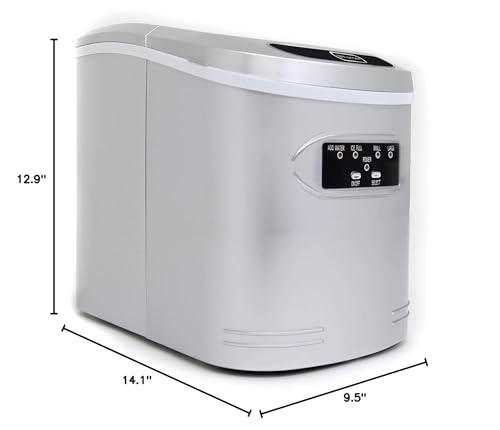 Whynter IMC-270MS Compact Ice Maker, 27-Pound, Metallic Silver