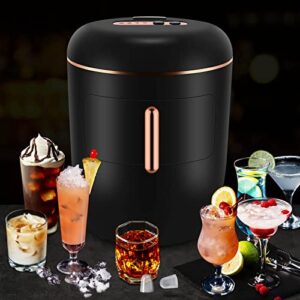 KUMIO Ice Maker Countertop, Retro Design Bullet Clear Ice 10pcs in 8Mins, 33Lbs/Day, 2.5Qt Water Reservoir & 2 Ice Size (S/L), Self-Cleaning Portable Ice Machine with Ice Basket and Scoops, ICM-1550