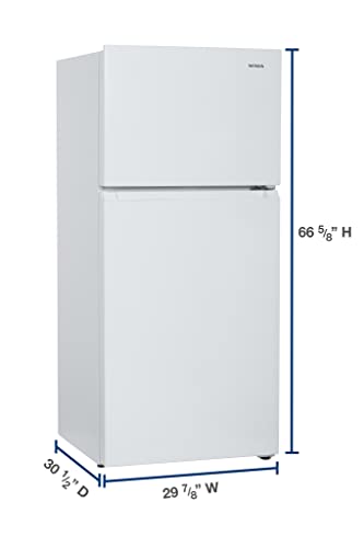 Winia 18 cu. Ft. Top Freezer Refrigerator with Icemaker - White