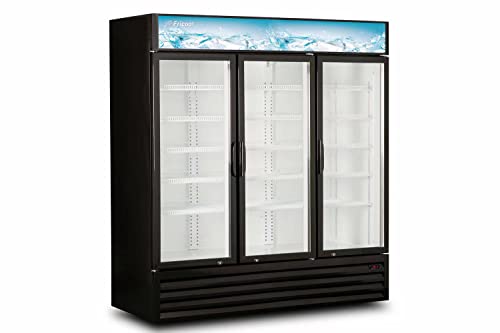 FRICOOL Commercial 3 Glass Door Merchandiser Refrigerator-Upright Beverage Cooler with LED Lighting