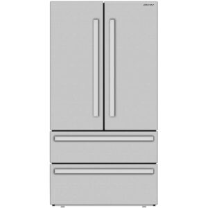 sharp 22.5 (cu. ft.) french door counter depth refrigerator stainless steel (sjg2351fs)