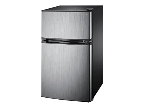 Insignia - 3.0 Cu. Ft. Mini Fridge (NS-CF30SS9) Stainless Steel - New