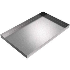 24" x 15" x 1.5" stainless steel ice maker pan | water damage prevention | no leak | made in the usa | welded water tight