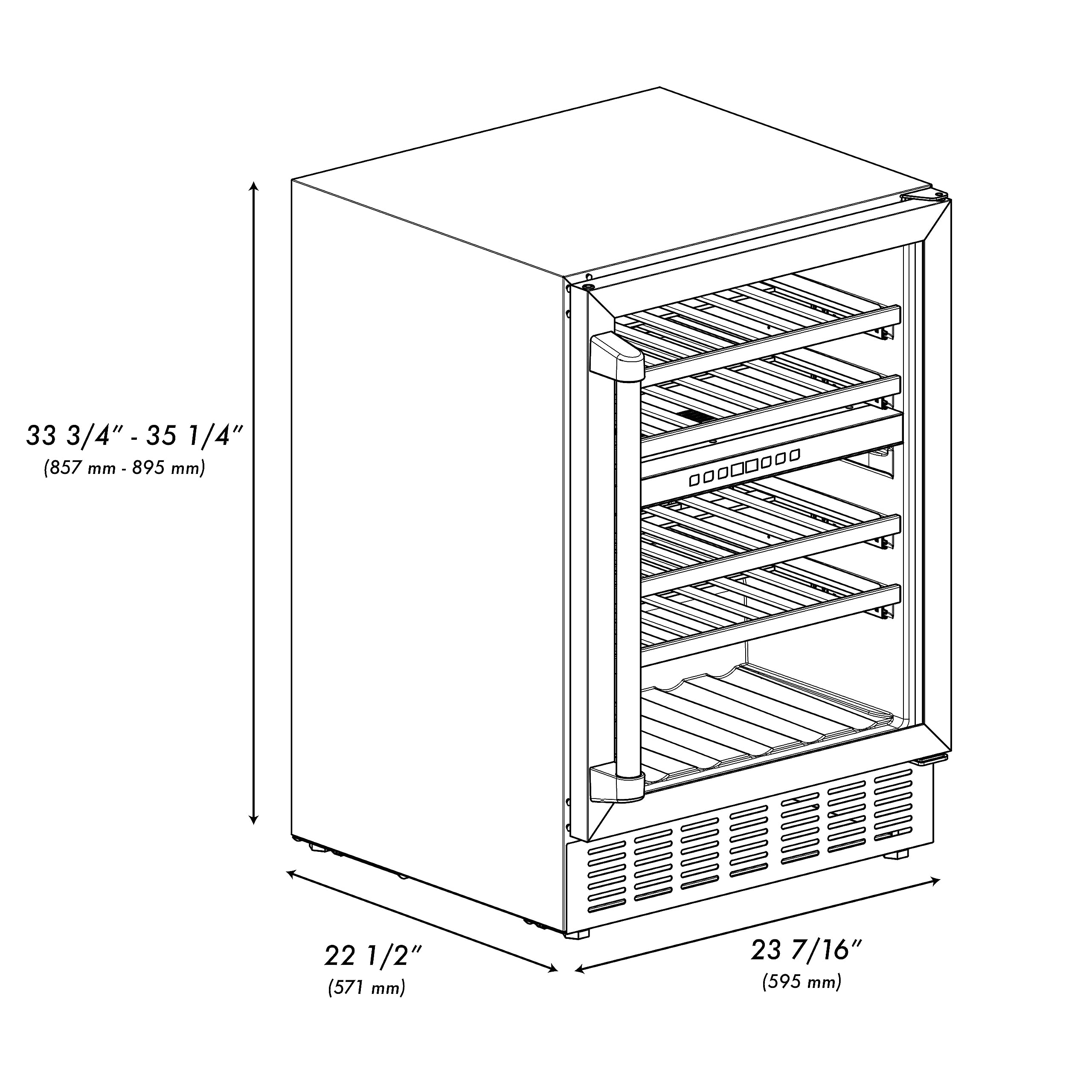 Z Line Kitchen and Bath ZLINE 24" Dual Zone 44-Bottle Wine Cooler in Stainless Steel with Wood Shelf (RWV-UD-24)