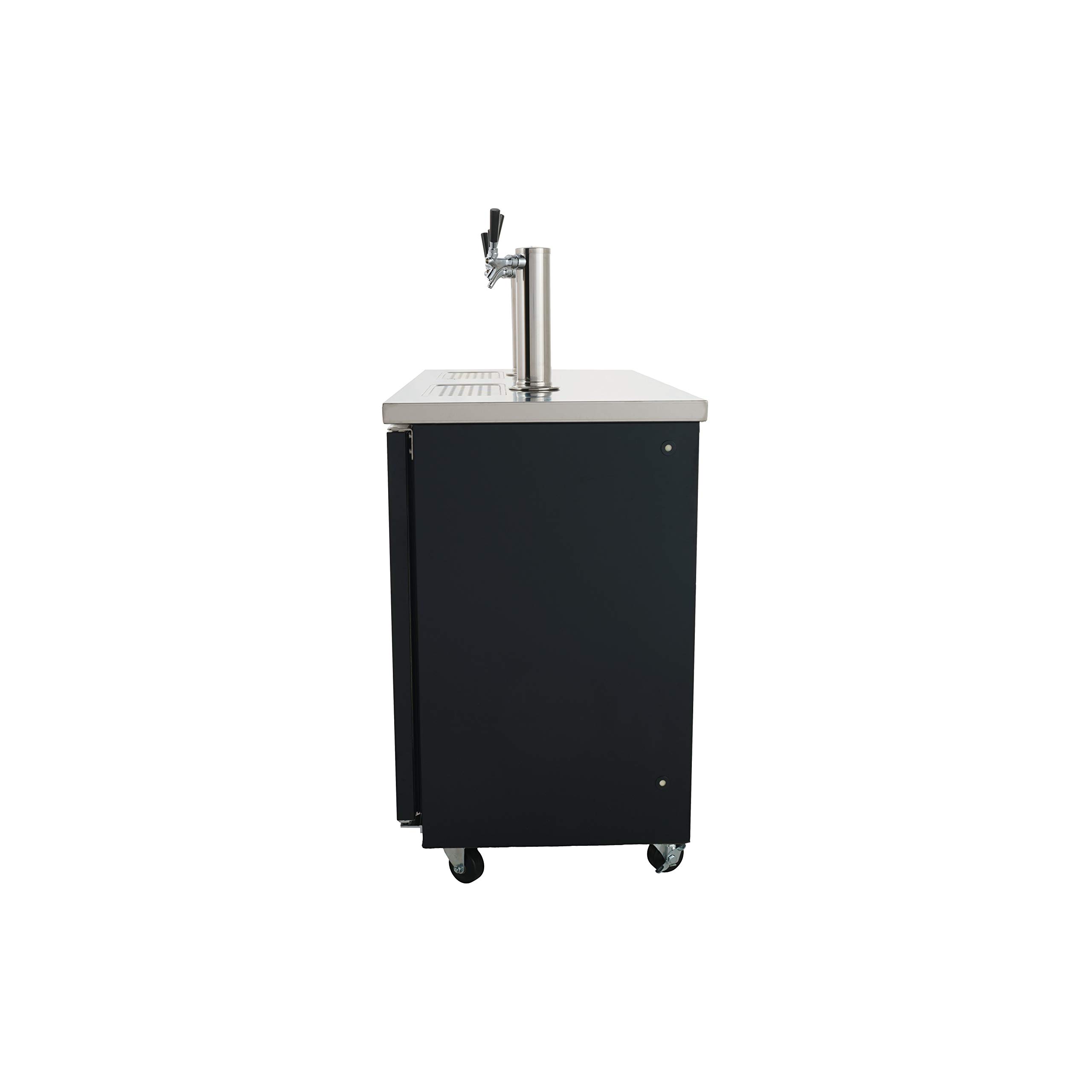 PEAKCOLD 2 Door, 4 Tap Commercial Beer Dispenser - Double Tower Keg Cooler - Kegerator; 60" W