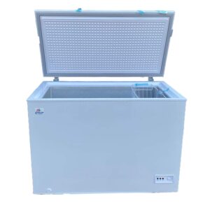 commercial freezer chest freezer 10 cuft nsf restaurant 44" white stand alone solid flat top w/storage baskets xf-302