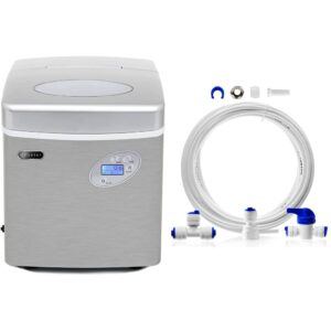 whynter imc-491dc portable 49lb capacity stainless steel with water connection ice makers + ispring icek ultra safe fridge water line connection and ice maker installation kit