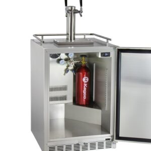 Kegco Kegerator 24" Wide Dual Tap Stainless Steel Undercounter Beer Dispenser HK38SSU-2