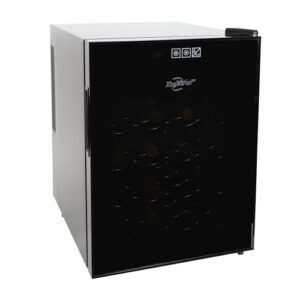 Koolatron 20 Bottle Wine Cooler, Black Thermoelectric Wine Fridge, 1.7 cu. ft. (48L), Freestanding Wine Cellar, Red, White and Sparkling Wine Storage for Home Bar, Apartment, Condo