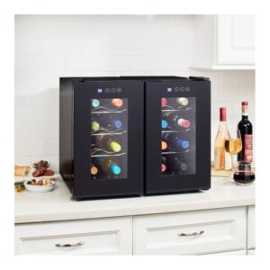 Cuisinart Private Reserve Dual 16-Bottle Set Wine Cellar, Black