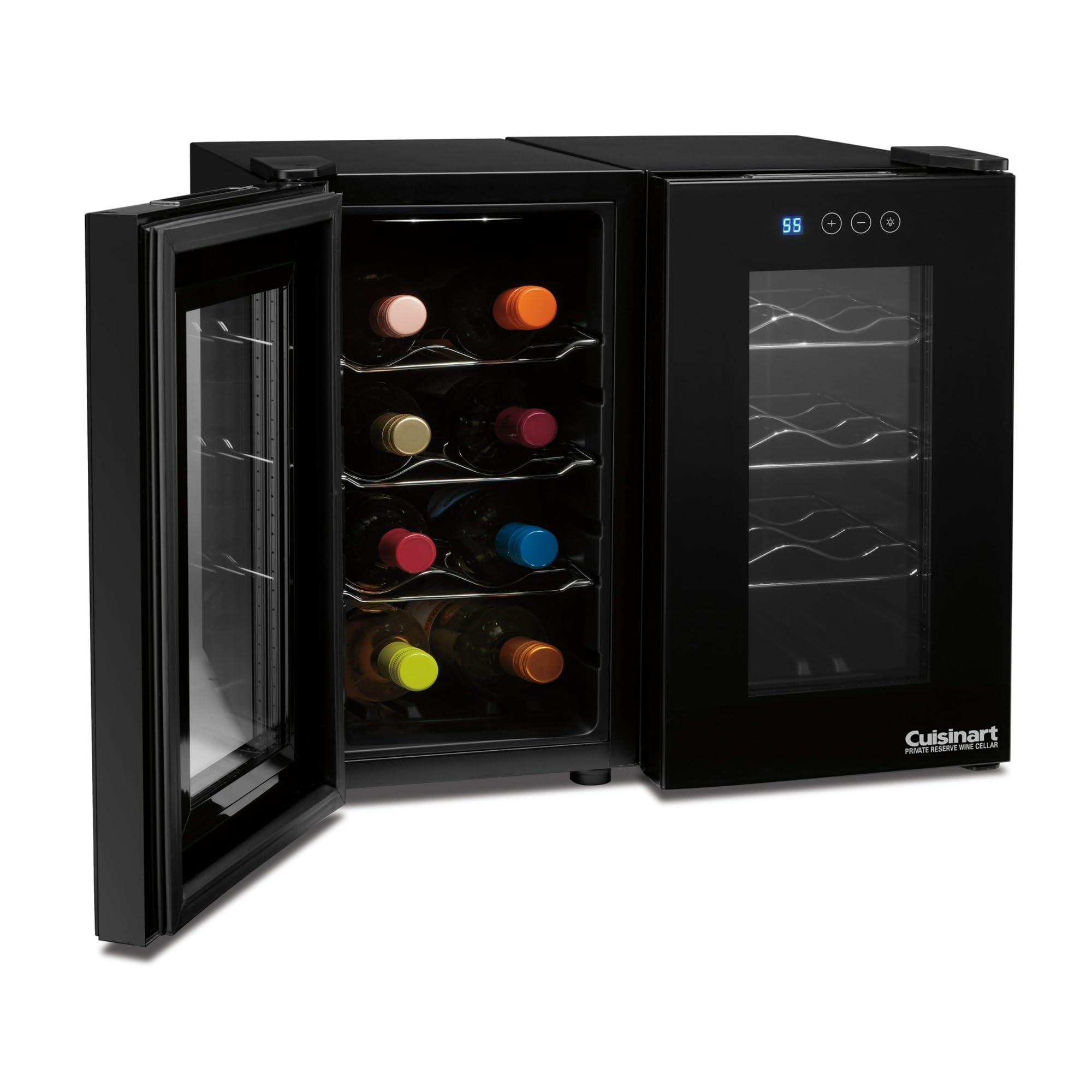 Cuisinart Private Reserve Dual 16-Bottle Set Wine Cellar, Black