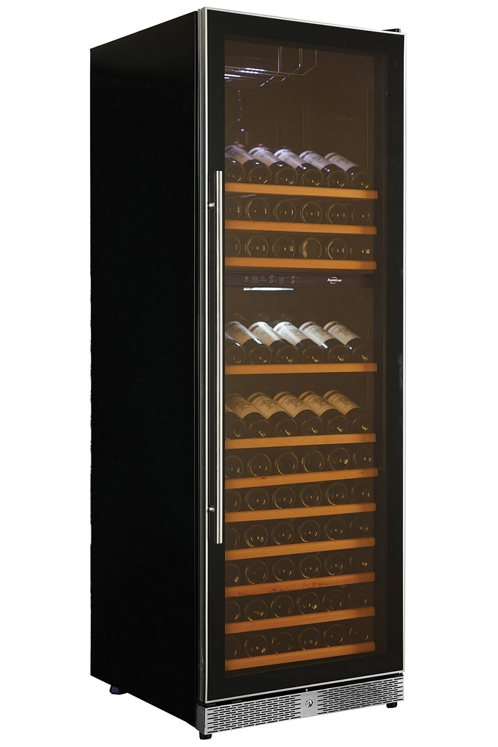 Koolatron Grand Series 173-Bottle Dual Zone Compressor Wine Fridge Refrigerator - Front Venting - Freestanding Wine Cellar for Home Bar, Outdoor - Ideal for Red, White, Champagne or Sparkling Wine