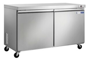 kratos refrigeration 69k-752 commercial 61" w undercounter refrigerator, 2 door
