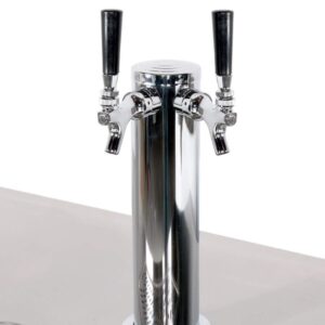 PEAKCOLD 2 Door Commercial Beer Dispenser - Double Tap Keg Cooler - Kegerator; 48" W