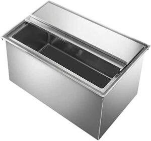 commercial stainless steel drop-in ice bin chest 18"x24"