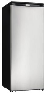 danby dufm085a4bsldd designer storage upright stand alone reversible deep freezer cooler, 8.5 cubic feet