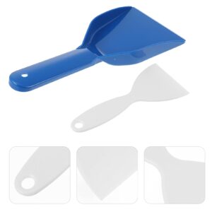 YARNOW 2pcs Snow Blower Fridge Ice Shovel Fridge Ice Scraper Fridge Ice Removal Tool Refrigerator Snow Shovel Freezer Ice Defrost Shovel Hand Squeegee Freezer Shovel Pp Household Spatula