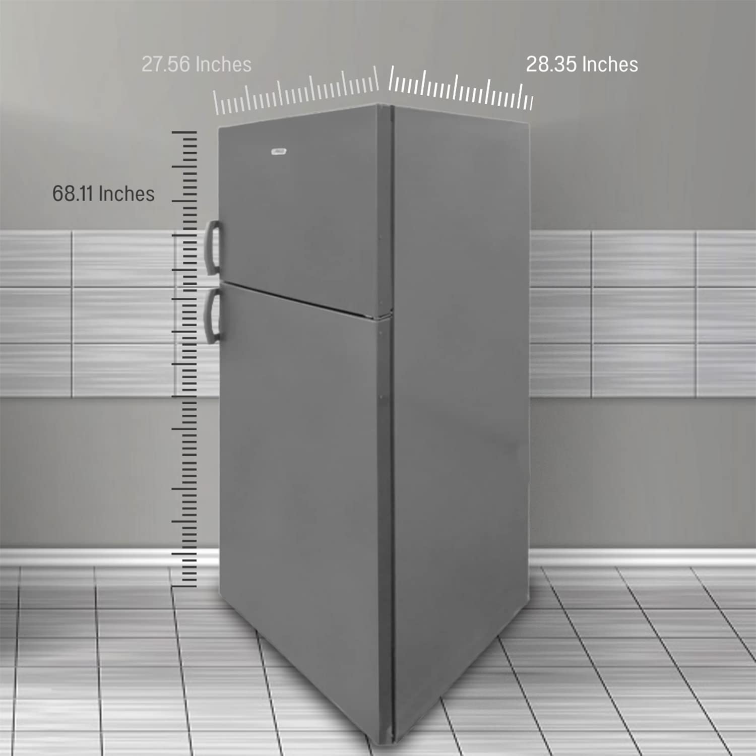 Equator Advanced Appliances 14.3 cu. ft. Freestanding Top Freezer Refrigerator Frost Free, Reversible Door, Energy Star (Europe) Stainless
