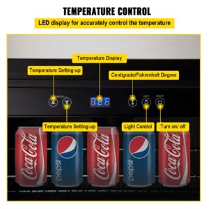 VEVOR Built-in Beverage Cooler, 5.3 cu.ft. Stainless Steel Beverage Refrigerator w/Embraco Compressor (Silver)
