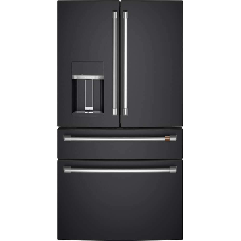 Cafe CVE28DP3ND1 27.8 cu. ft. Smart 4-Door French Door Refrigerator in Matte Black, Fingerprint Resistant and ENERGY STAR