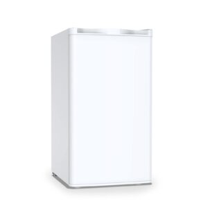 n a mini refrigerator compact refrigerator small drink food storage machine for dorm, garage, camper, basement or office, single door mini fridge, 3.2 cu.ft (white)