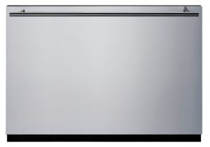 summit appliance sdr24 24" wide built-in drawer refrigerator; 2 cu.ft capacity; panel ready drawer front (not included); frost-free operation
