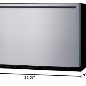 Summit Appliance SDR24 24" Wide Built-In Drawer Refrigerator; 2 cu.ft Capacity; Panel Ready Drawer Front (Not Included); Frost-free Operation