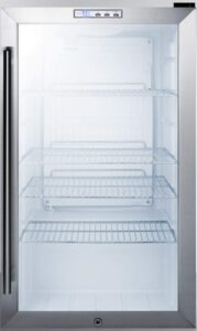 summit scr486lbi beverage refrigeration, glass/black