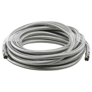 highcraft 48847 lead-free stainless steel braided ice maker supply line with two 1/4'' fittings on both ends, 300