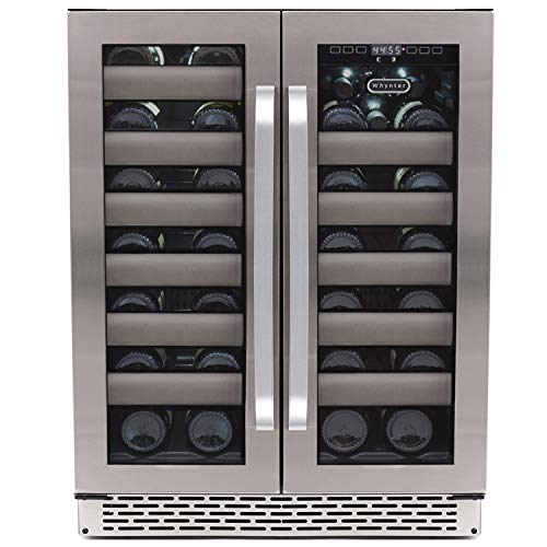 Whynter BWR-401DS 40 Bottle Stainless Steel Dual Zone Built Wine Refrigerators-Elite Series with Seamless Doors