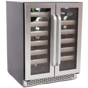 Whynter BWR-401DS 40 Bottle Stainless Steel Dual Zone Built Wine Refrigerators-Elite Series with Seamless Doors