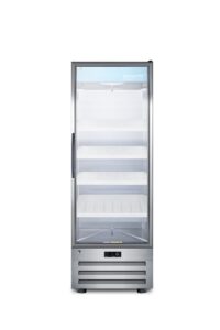 accucold acr1415rh accucold 24' wide pharmaceutical all-refrigerator with right hand door swing, glass door, lock, digital thermostat and a stainless steel interior & exterior cabinet