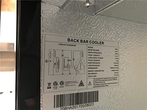 COOLER DEPOT Beer Back Bar Cooler 2 door 35 inch Commercial Refrigerator 35 inch Black Beverage Cooler Counter Height 35 Deg-46 DegF with 2 Glass Door