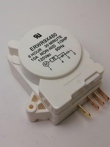 Refrigerator Defrost Timer Control Compatible with GE WR9X480 AP2635477 PS310849