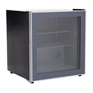 avanti arbc17t2pg 1.6 cubic foot beverage cooler refrigerator, 20" x 18.3" x 17.3", black