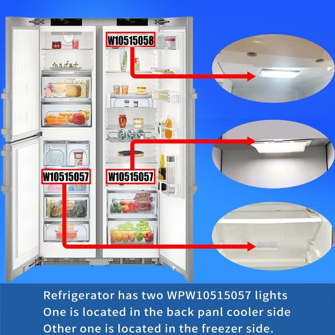 W10515057 Refrigerator LED Light Control Board Replace AP6022533 PS11755866 for Kenmore 10651139214 Refrigerator