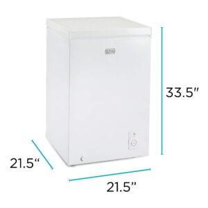 BLACK+DECKER 3.5 Cu. Ft. Chest Freezer, Holds up to 122 Lbs. of Frozen Food with Organizer Basket, BCFK356, White
