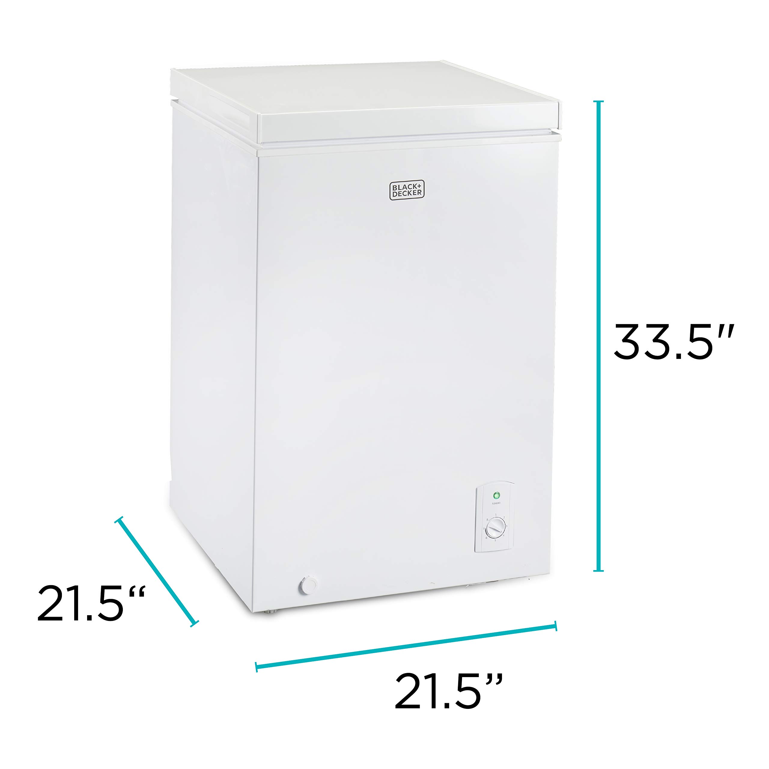 BLACK+DECKER 3.5 Cu. Ft. Chest Freezer, Holds up to 122 Lbs. of Frozen Food with Organizer Basket, BCFK356, White
