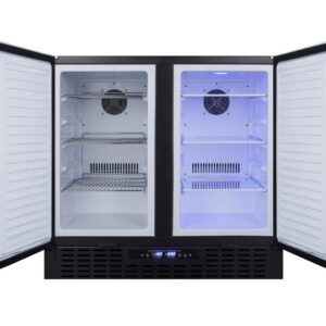 Summit FFRF36 36" Side by Side Refrigerator-Freezer in Stainless Steel