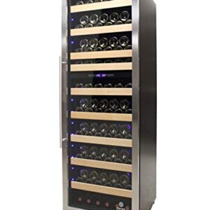 Vinotemp 215 Bottle Wine Cooler Refrigerator, Built-in or Freestanding Wine Fridge with Digital Temperature Control, Glass Door and Safety Lock, Right Hinge, 215 Bottle, Black