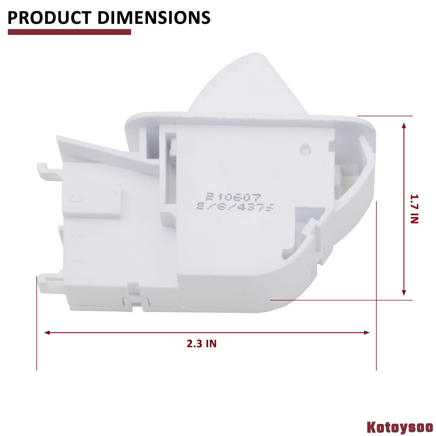 6600JB1010A Refrigerator Door Push Button Switch by Kotoysoo - Replacing with LG & Kenmore Refrigerators – Replaces: AP4442090 6600JB1010K 1268243 6600JB1004A 6600JB1010L AH3529268 EA3529268 PS3529268