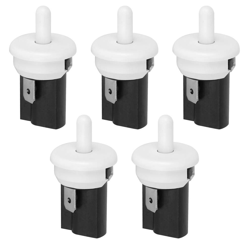 5Pcs Refrigerator Door Light Switch Momentary Open Normal Closed PBS‑35, 3A 250V AC Refrigerator Door Light Switch