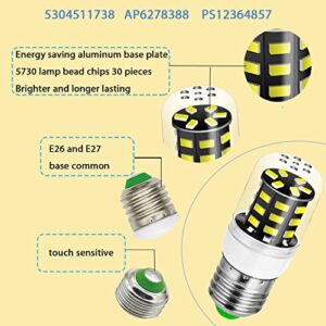 kzfuli 5304511738 LED Refrigerator Bulb Compatible with Frigidaire, Kenmore Refrigerators .E27 6500K 85V-265V (4W White Light*1pcs)