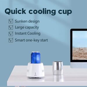 MXJCC Portable Mini Refrigerator Electric Summer Drink Cooler Kettle Drink Instant Quick Cooling Cup Home Office Cold Drink Machine Small Appliance Kettle (Color : Black)